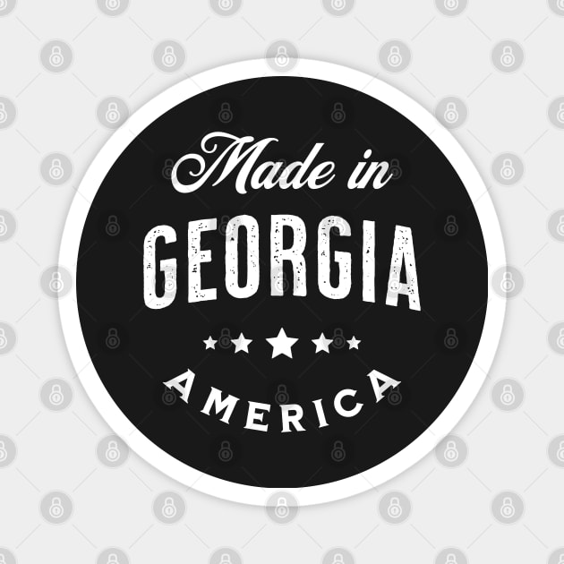 Made In Georgia, USA - Vintage Logo Text Design Magnet by VicEllisArt